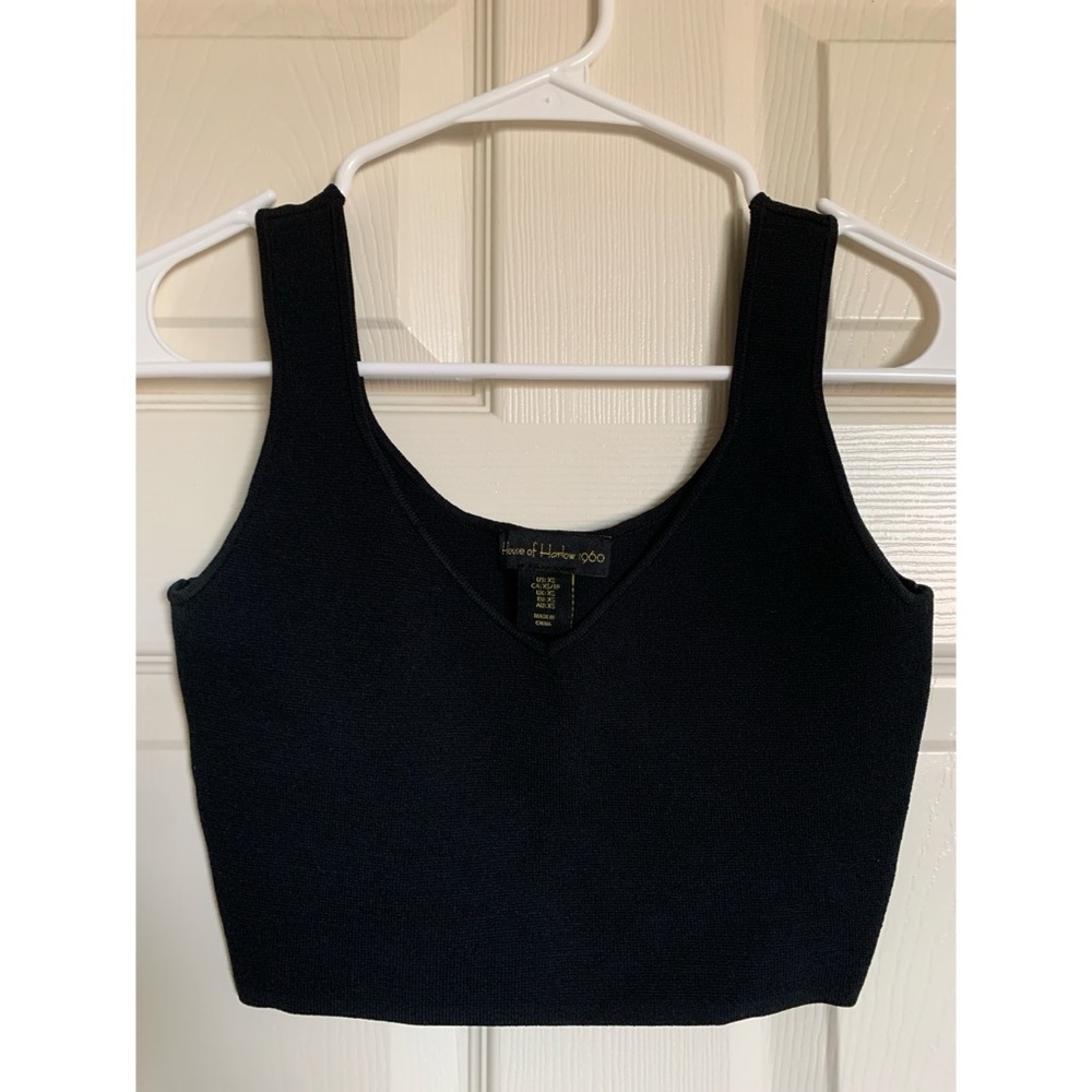 House Of Harlowe 1960 Black Crop Top XS